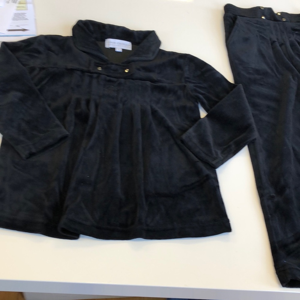 Coco Cicillia girls SZ 5 2pcs velour pant suit